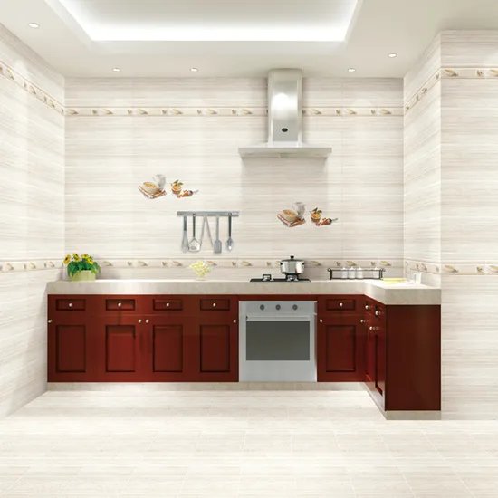 Cuisine avec sol et surfaces carrelés